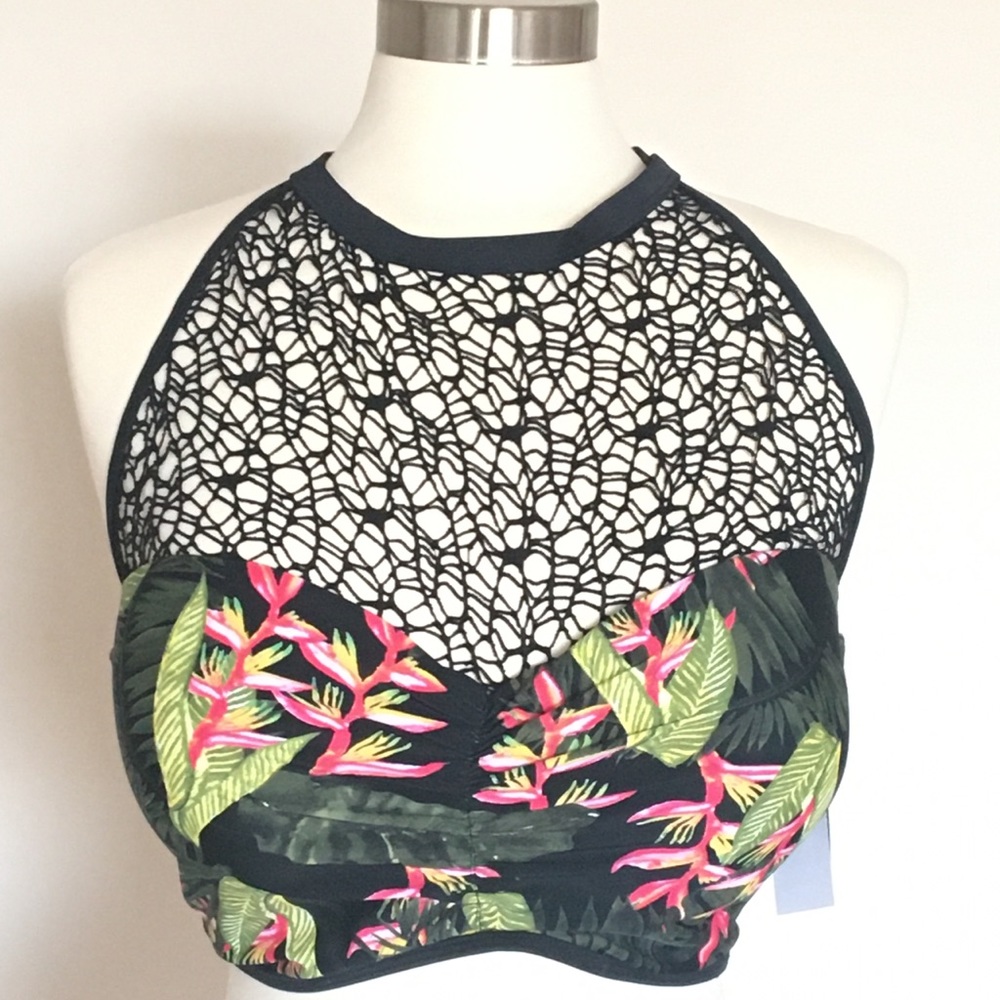 Paramour Plus Size Halter Crochet Bikini Top Size 4X